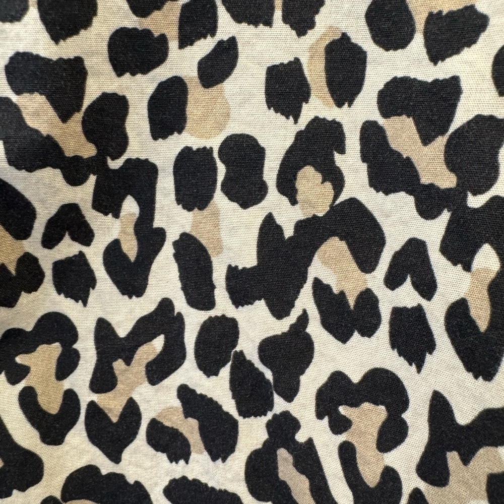 Anthropologie Maeve Black and Cream Animal Print Shirt - Picture 3 of 4